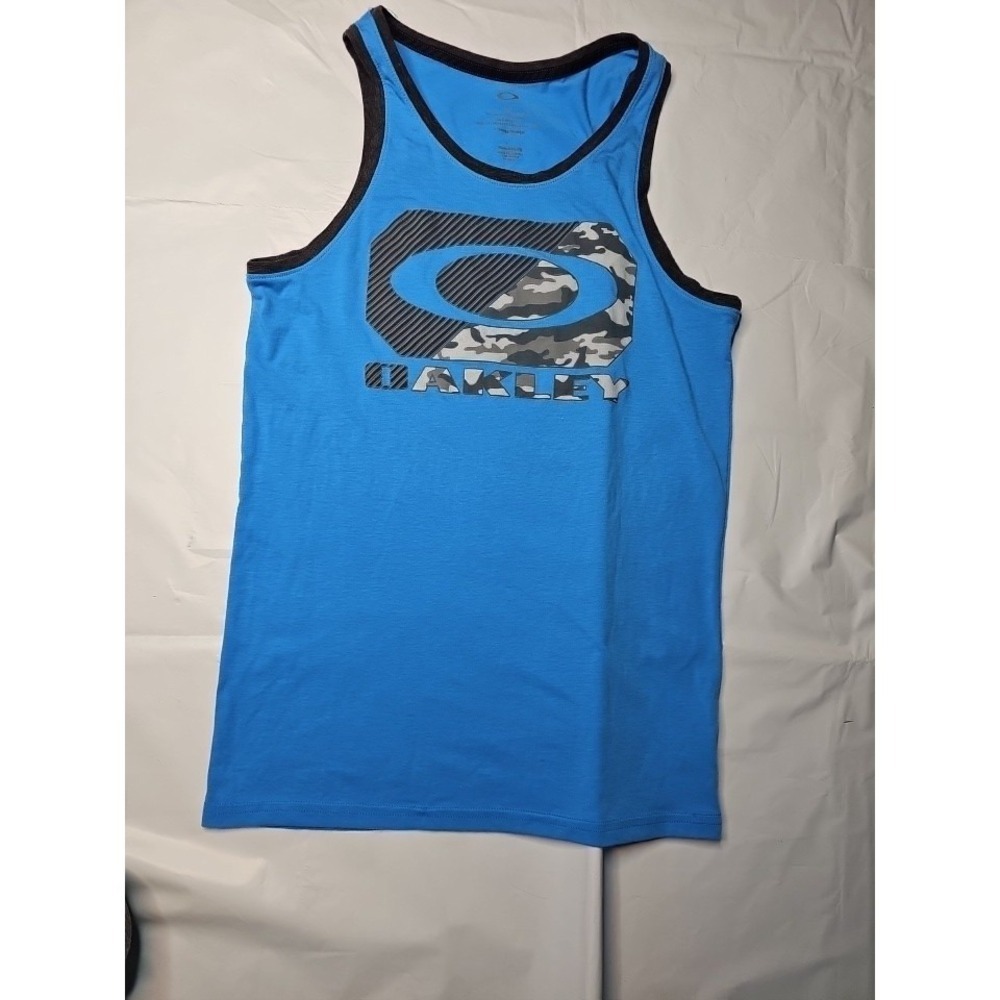 Oakley O-Stripe Camo O Hydrolix Blue Tank Top Graphic Logo Muscle SIZE Small #26